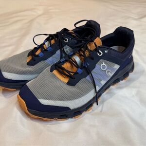 On Running Athletic Shoes in Gray and Blue